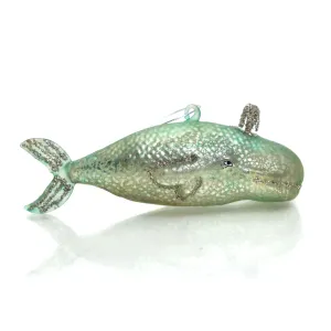 Victorian Whale Glass Ornament