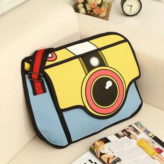 2D Cartoon Camera Bag