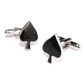 Ace of Spades Cufflinks - Black