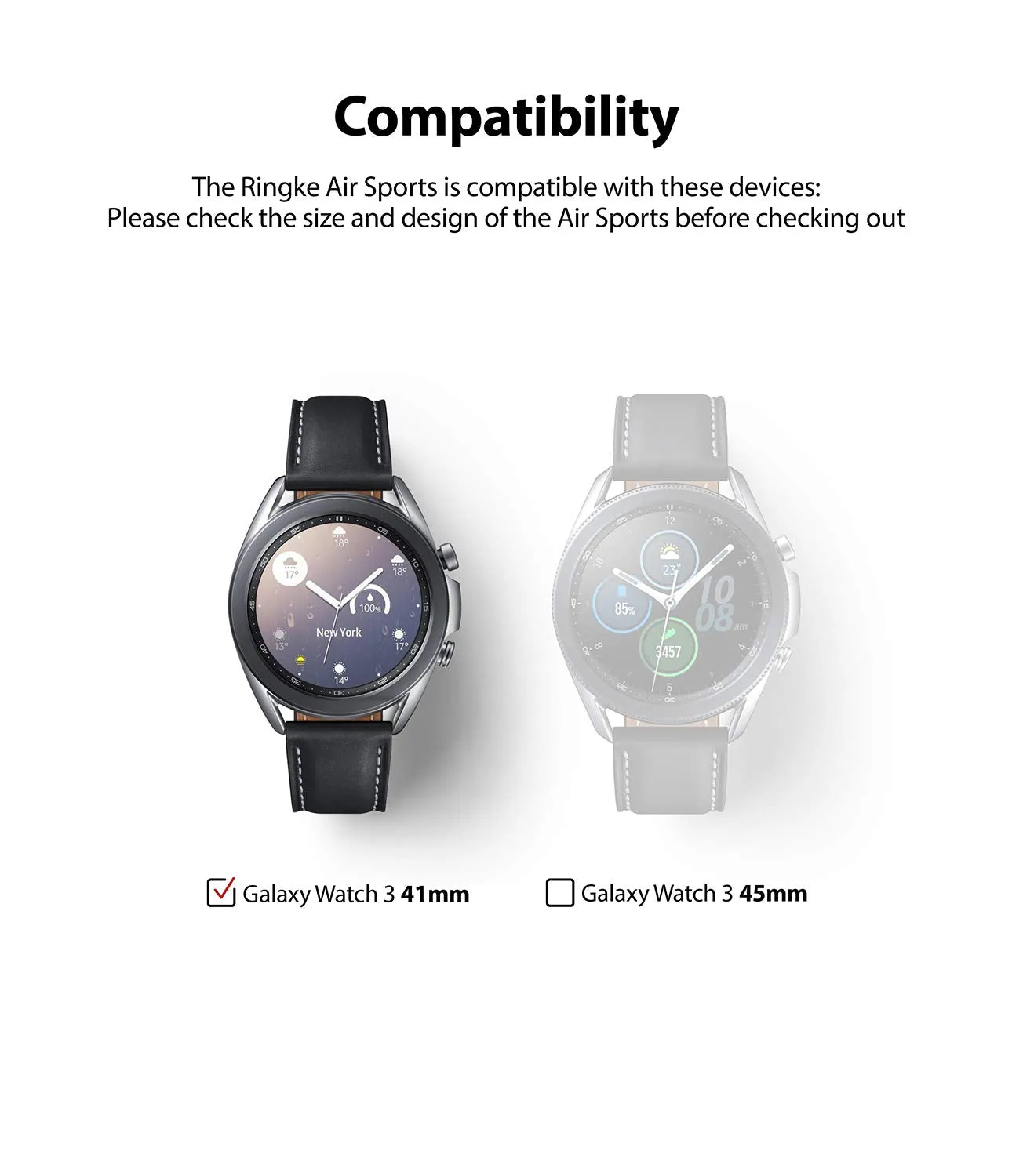 Air Sports Case Designed for Galaxy Watch 3 41mm - Matte Clear