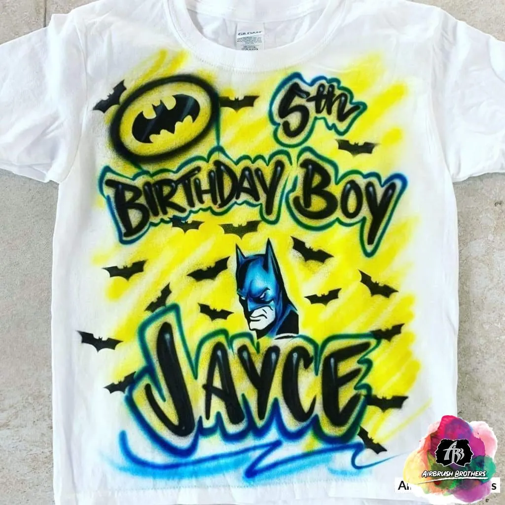 Airbrush Batman Cartoon Shirt Design