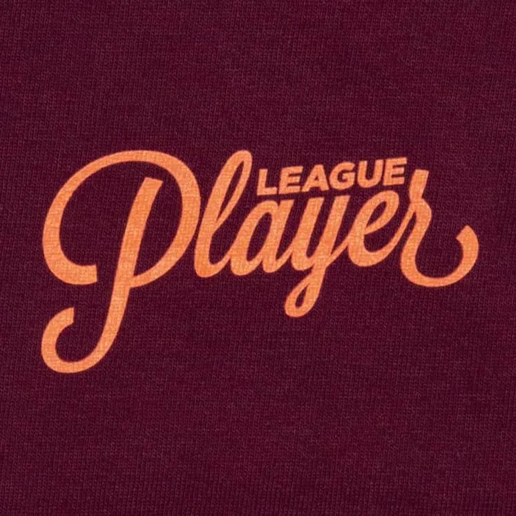 ALLTIMERS LEAGUE PLAYER LS TEE BURGUNDY