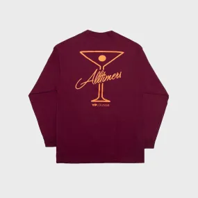 ALLTIMERS LEAGUE PLAYER LS TEE BURGUNDY