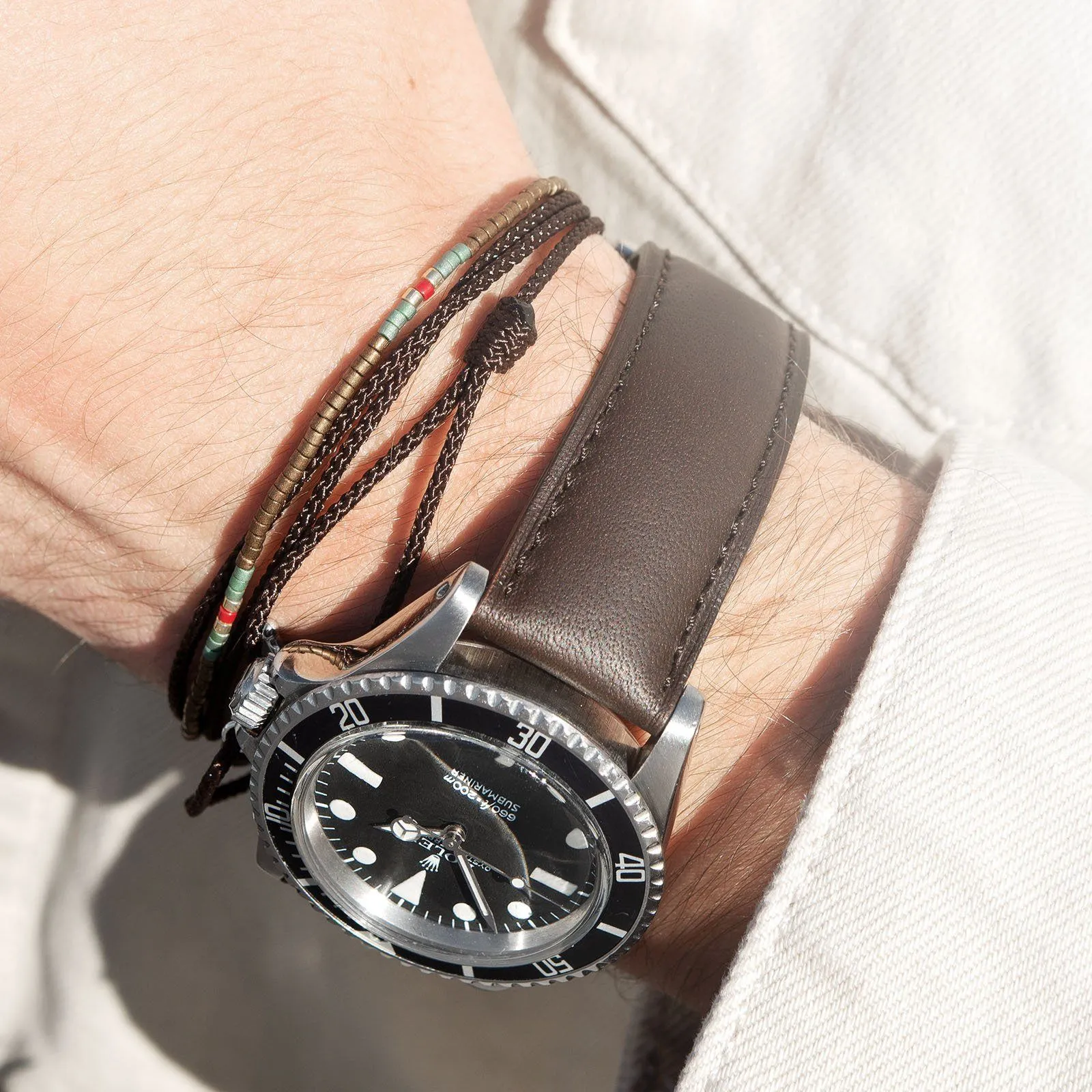 Antique Brown Leather Watch Strap