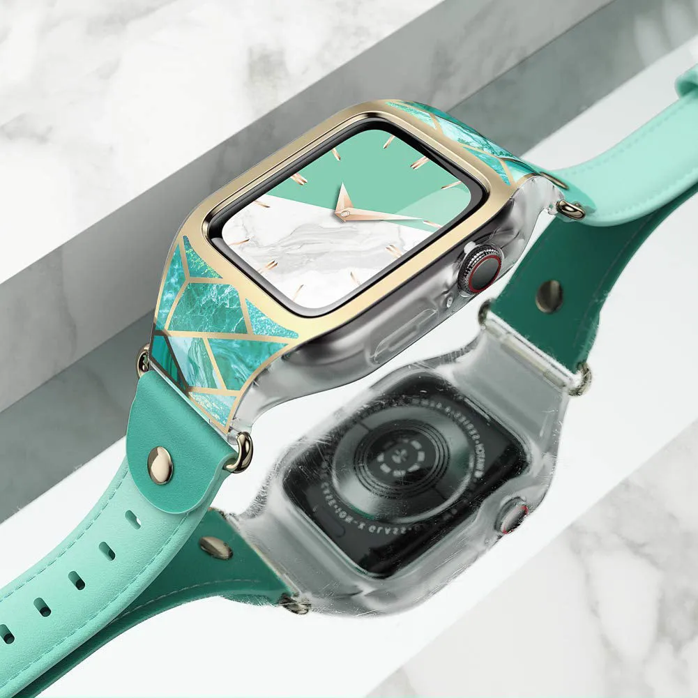 Apple Watch 44mm Cosmo Case - Marble Green