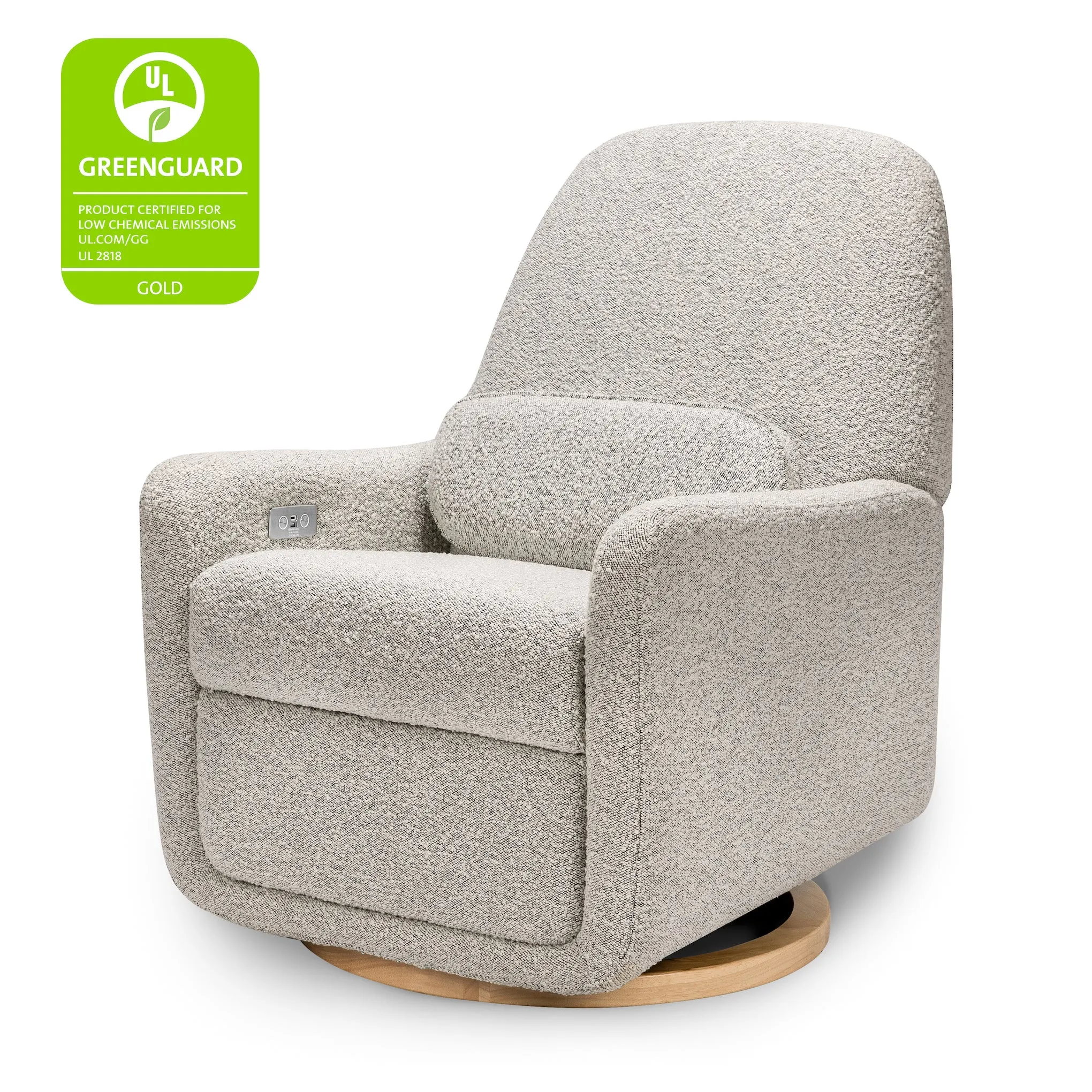 Arc Electronic Recliner and Swivel Glider in Boucle with USB port