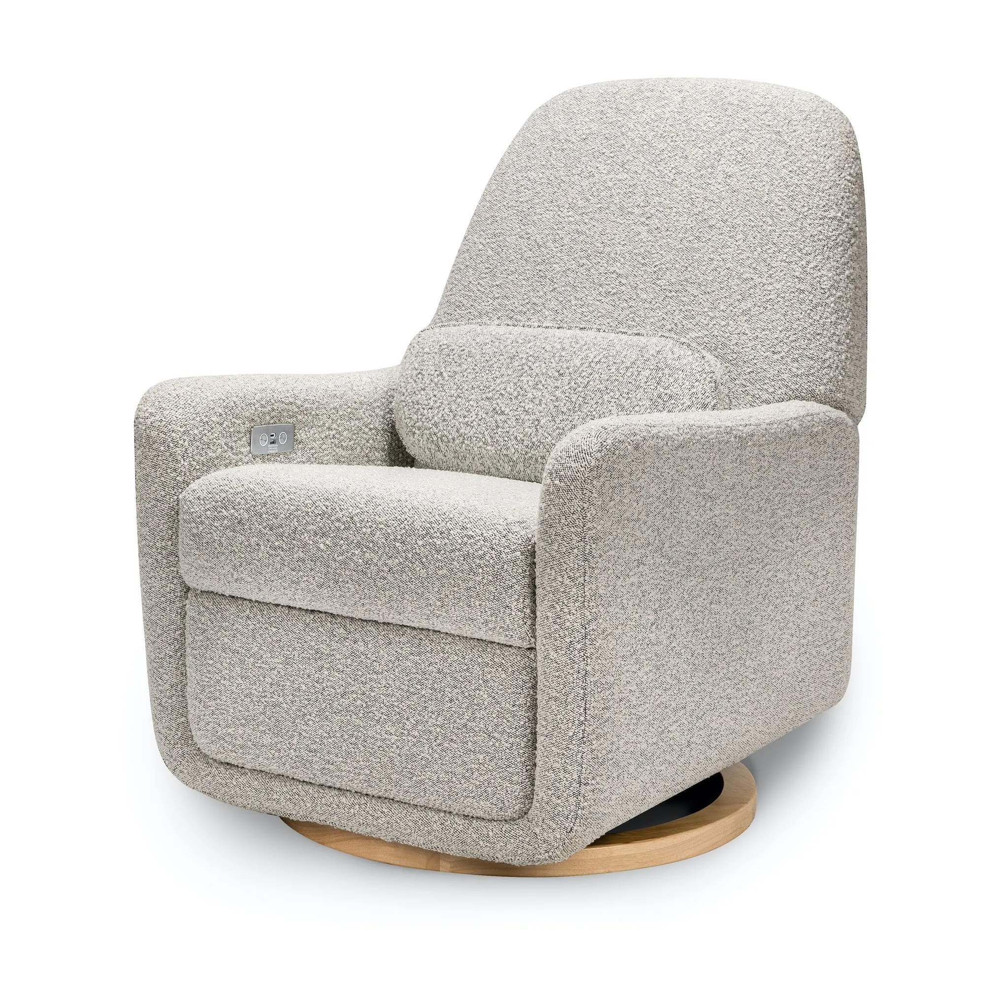 Arc Electronic Recliner and Swivel Glider in Boucle with USB port