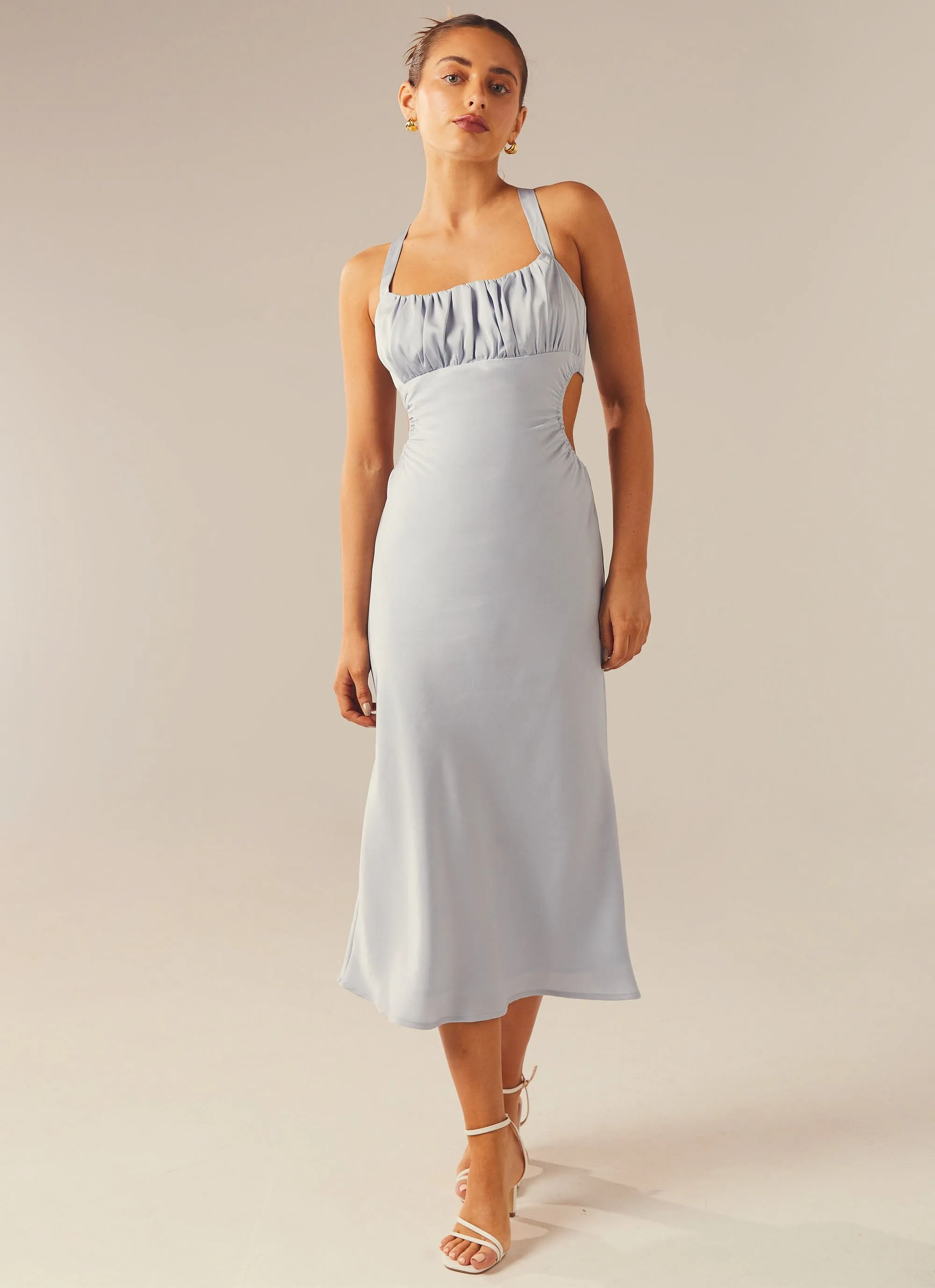 Avery Midi Dress - Light Blue