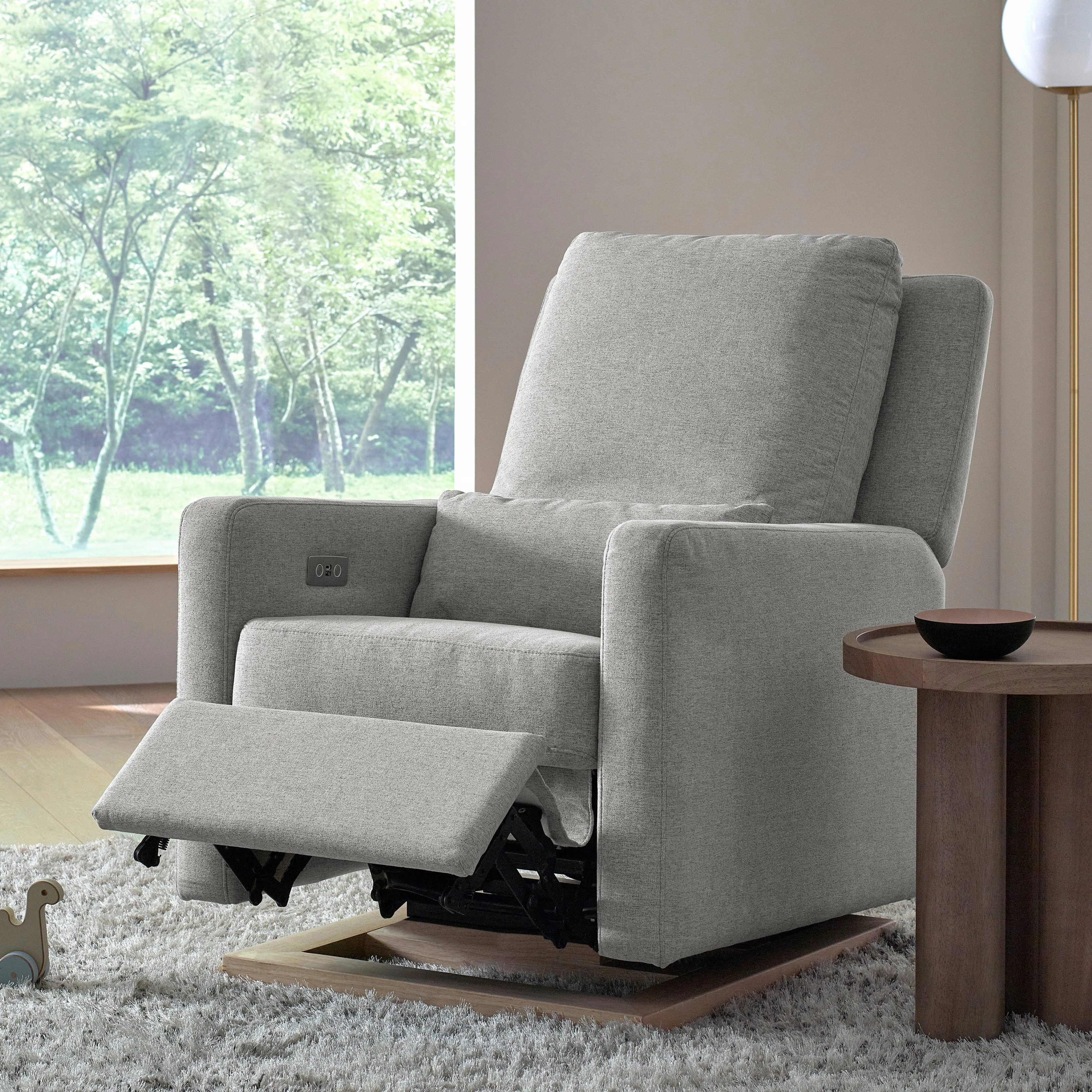 Babyletto Sigi Electronic Recliner and Glider in Eco-Performance Fabric with USB port