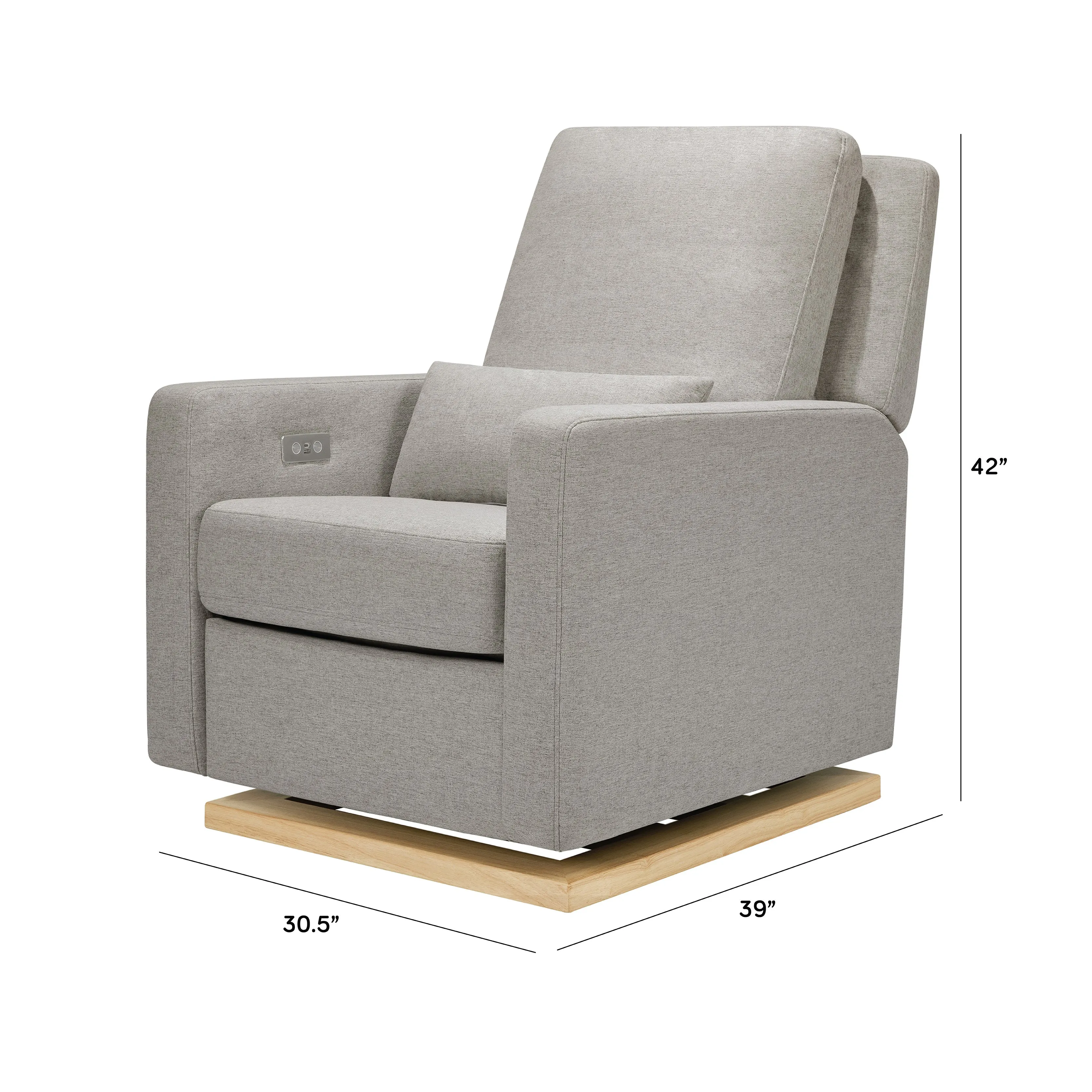 Babyletto Sigi Electronic Recliner and Glider in Eco-Performance Fabric with USB port