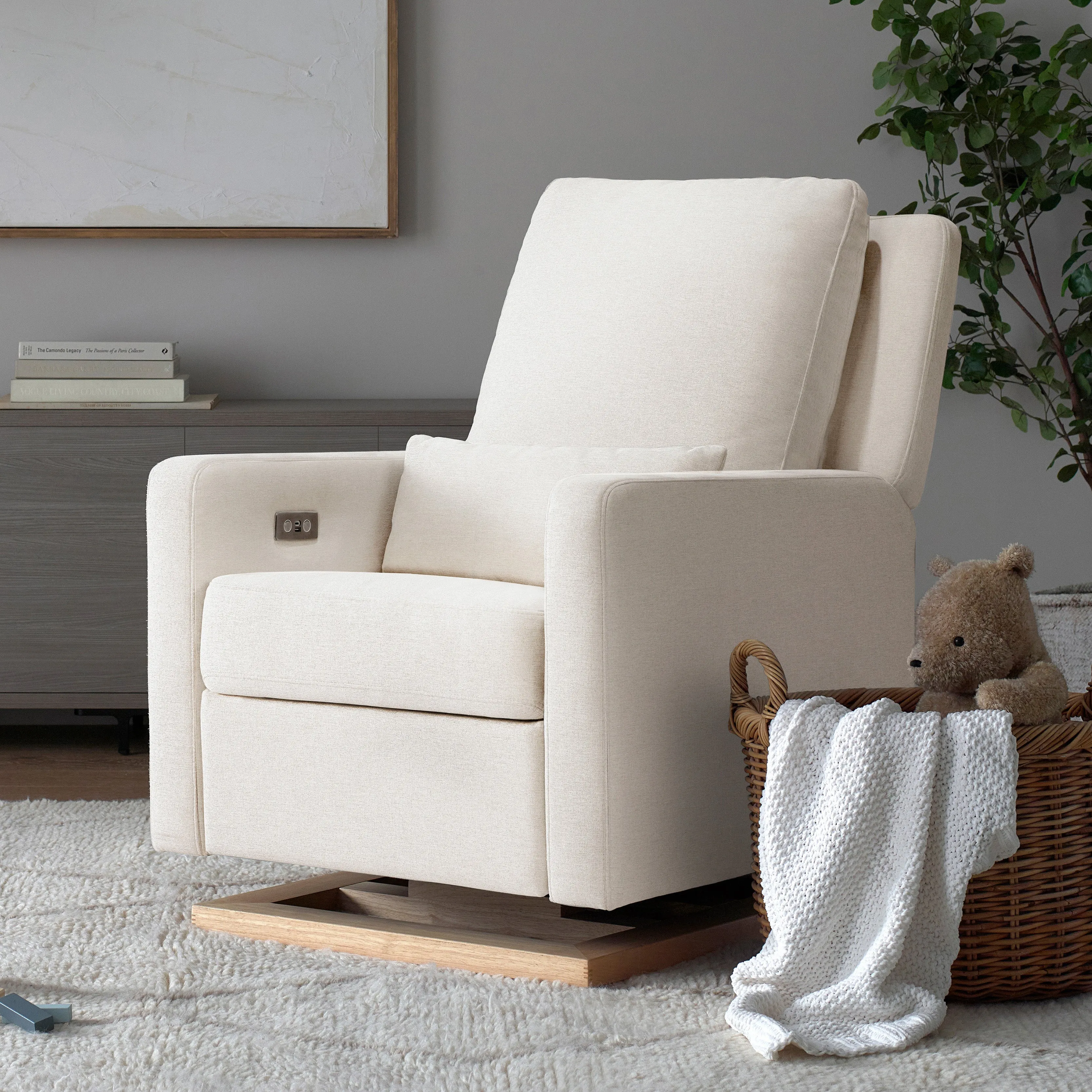 Babyletto Sigi Electronic Recliner and Glider in Eco-Performance Fabric with USB port