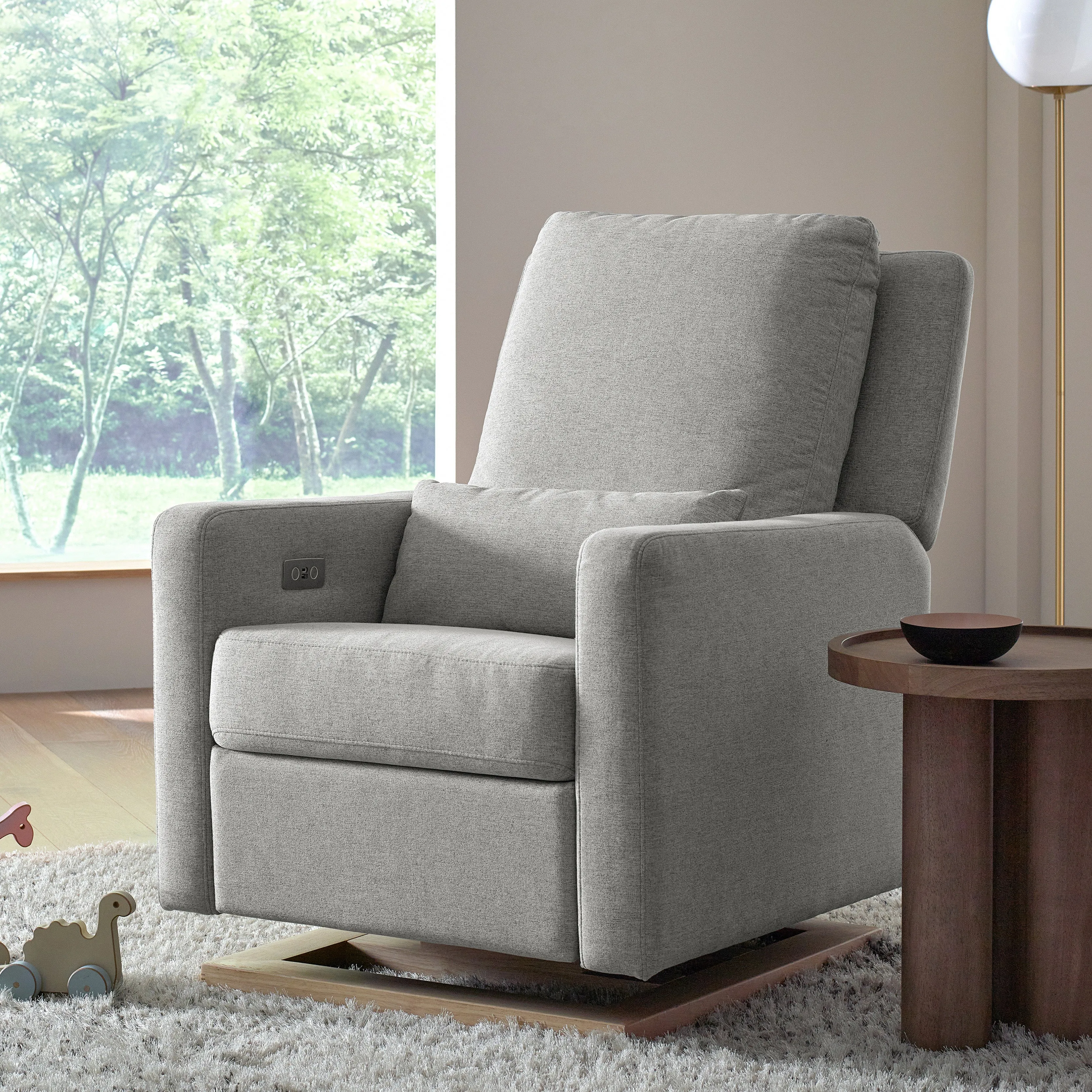 Babyletto Sigi Electronic Recliner and Glider in Eco-Performance Fabric with USB port