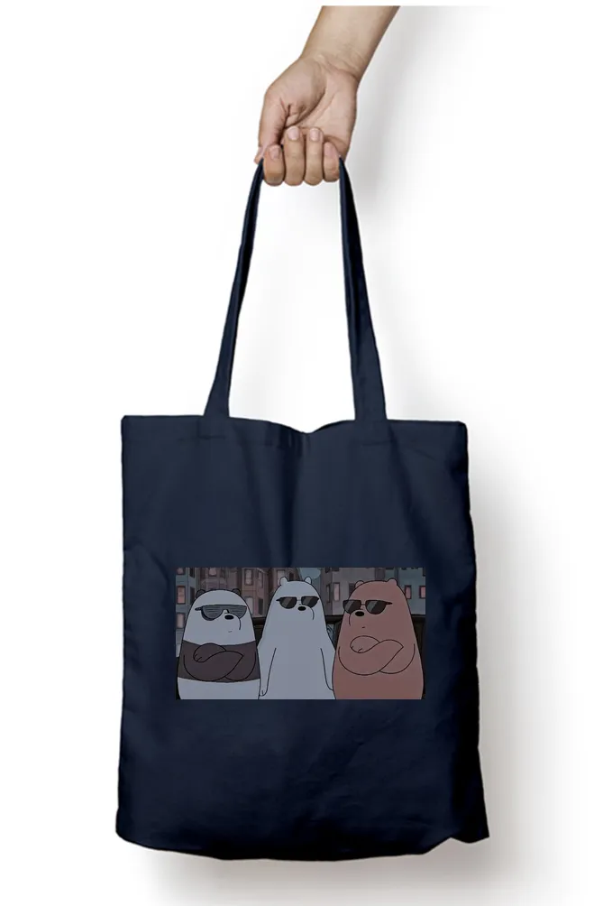 Bear Trio Anime Tote Bag