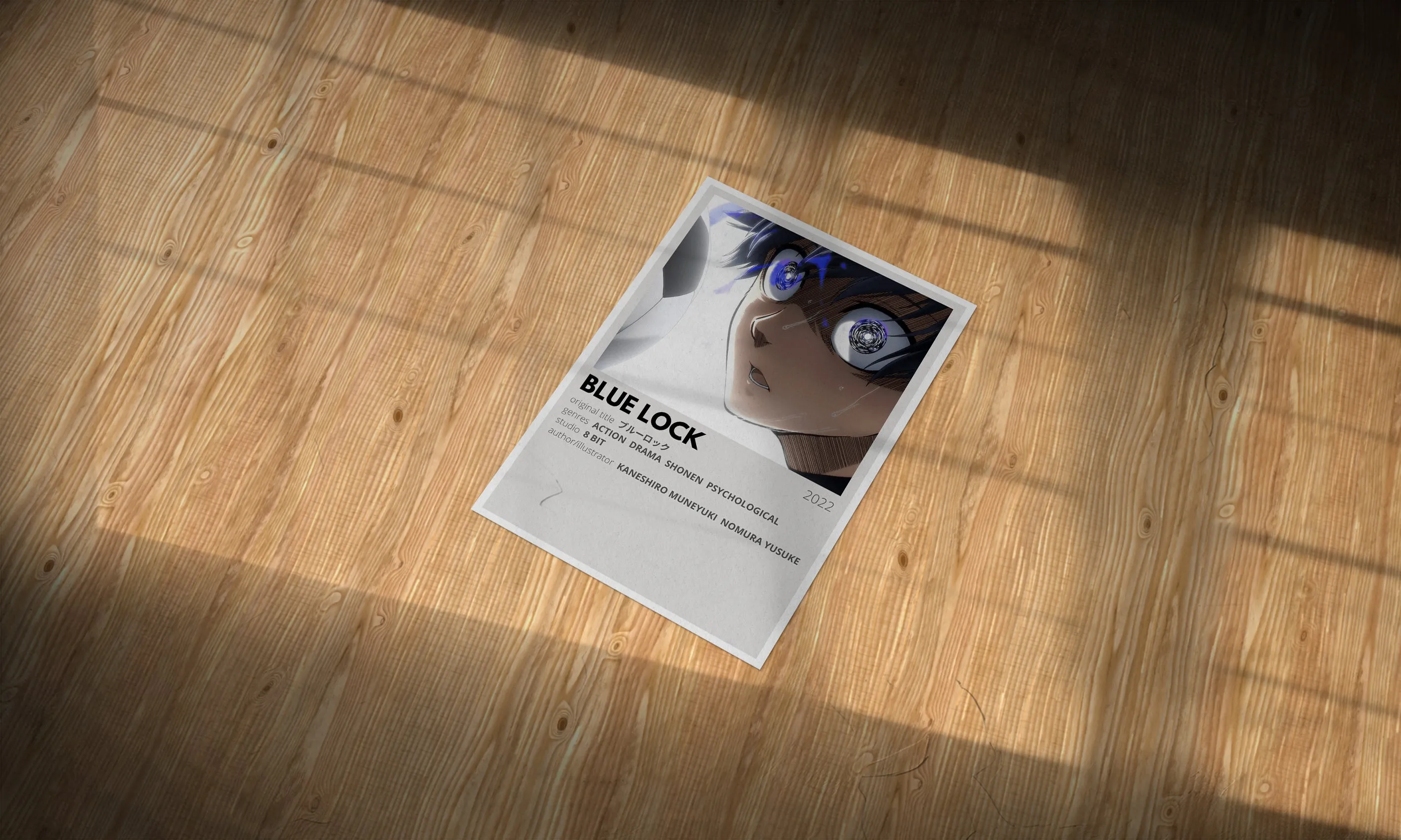 Bluelock Anime Aesthetic Metal Poster