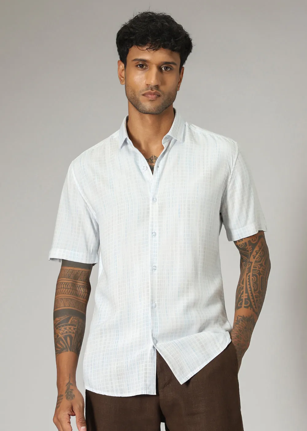 Broken Light Blue Stripe Shirt