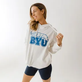 BYU Boyfriend Hoodie, Retro Cougar