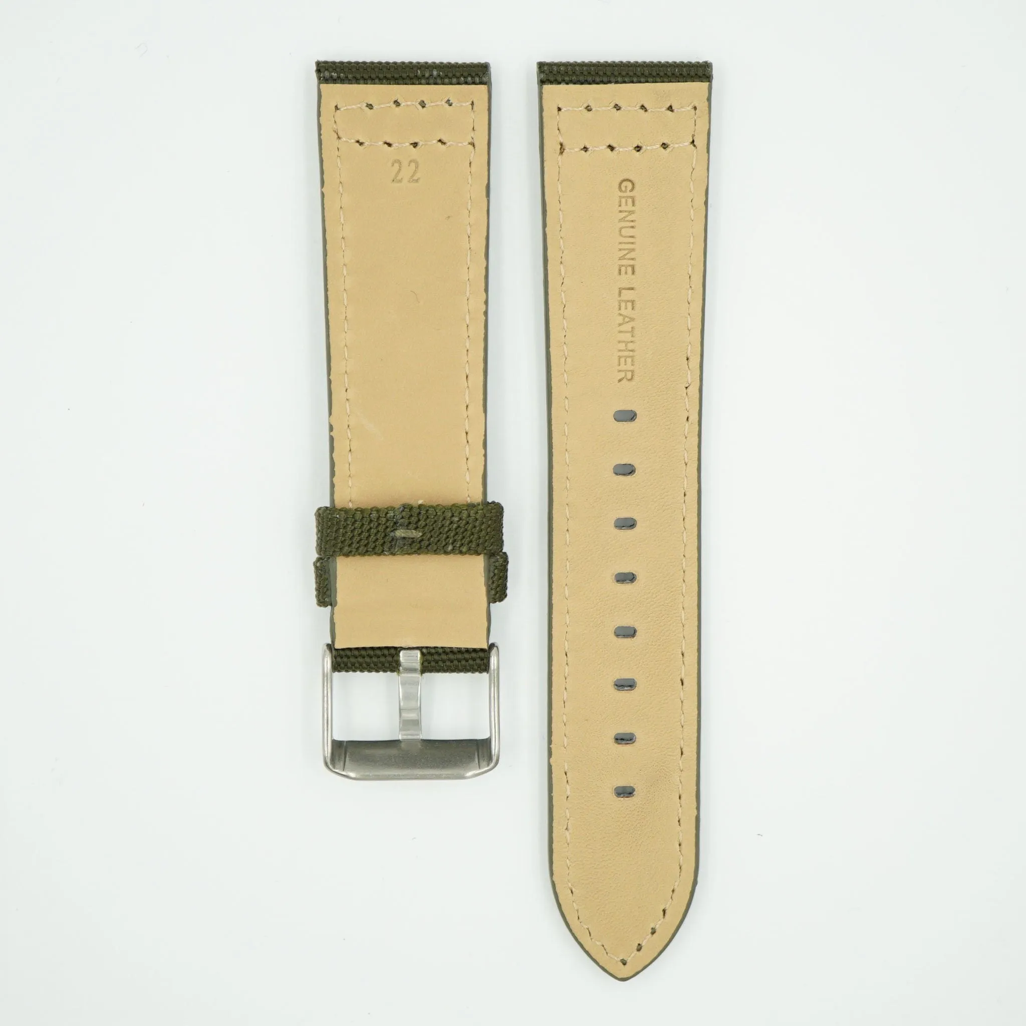 Canvas Watch Strap Forest Green