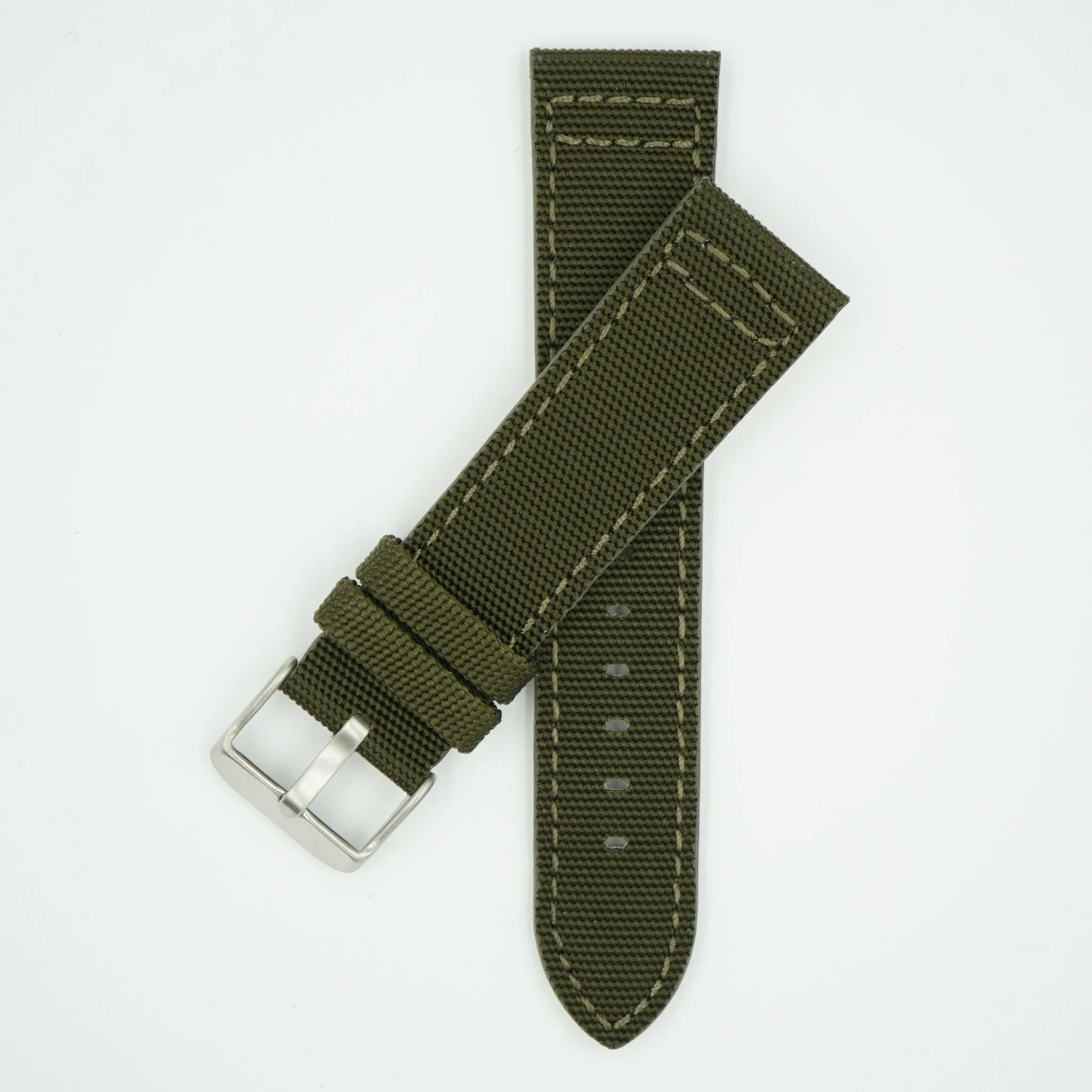 Canvas Watch Strap Forest Green