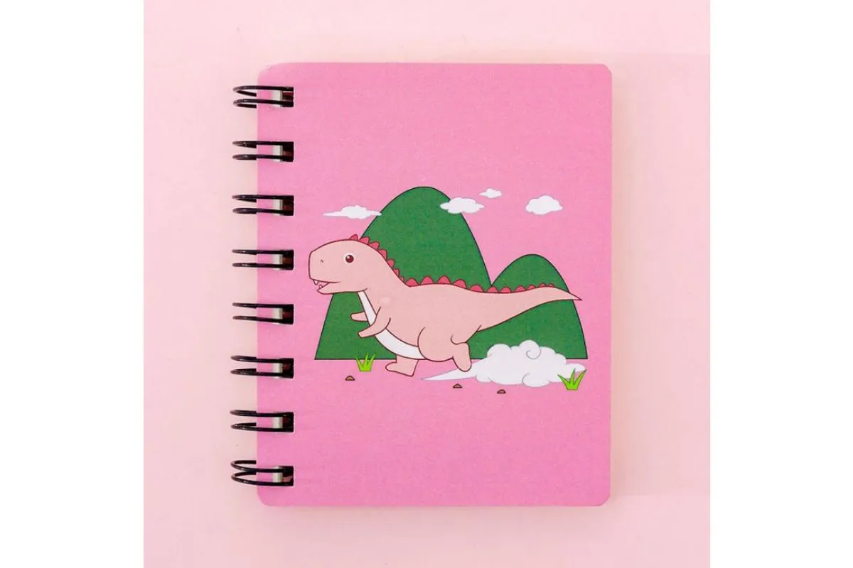 Cartoon Dinosaur A7 Spring Notebook