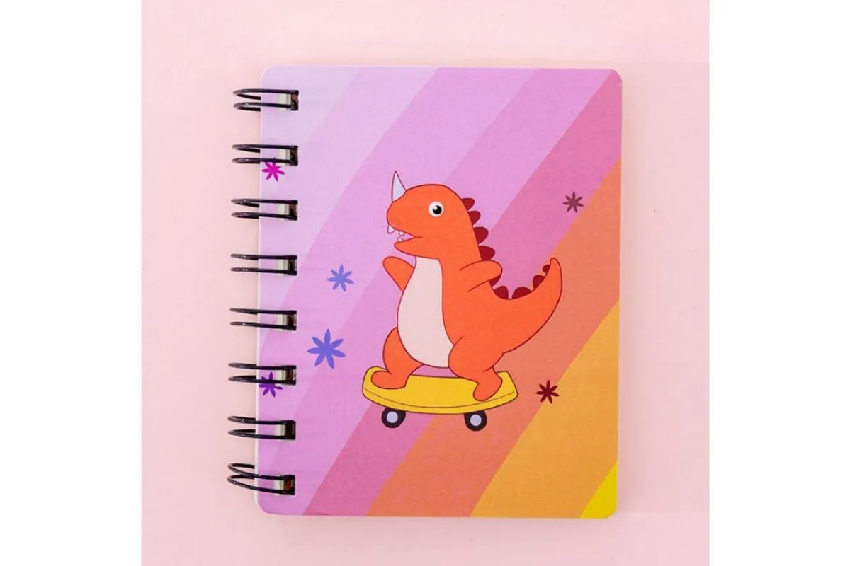 Cartoon Dinosaur A7 Spring Notebook