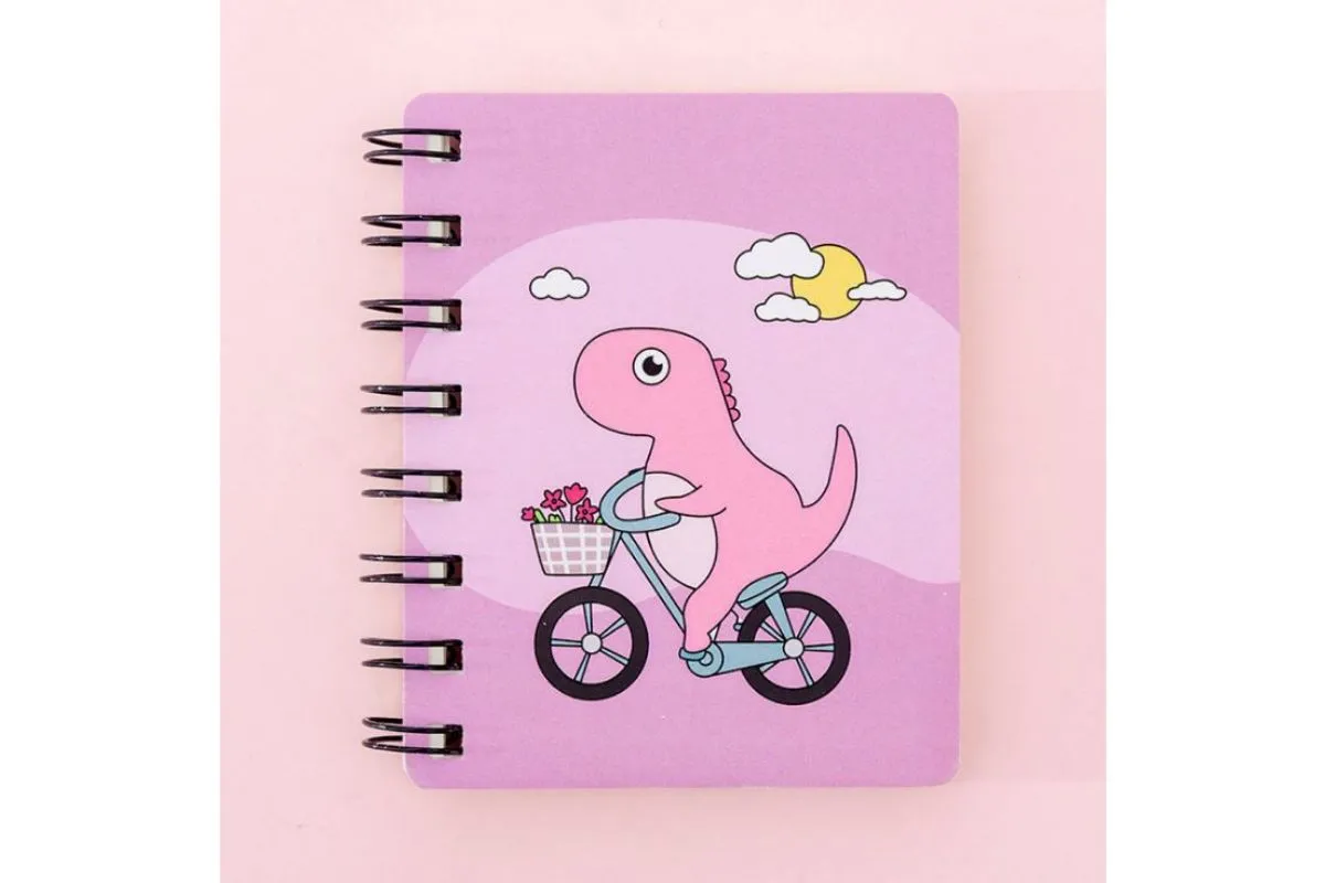 Cartoon Dinosaur A7 Spring Notebook