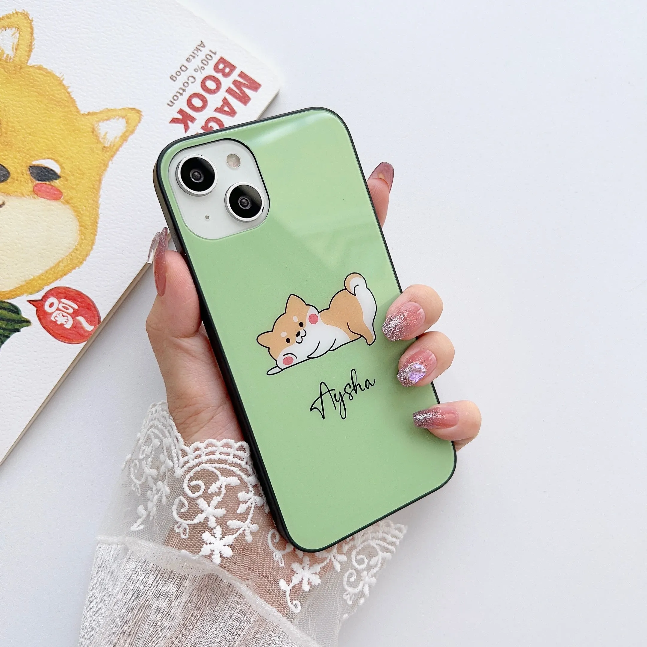 Cartoon Glass Phone Case