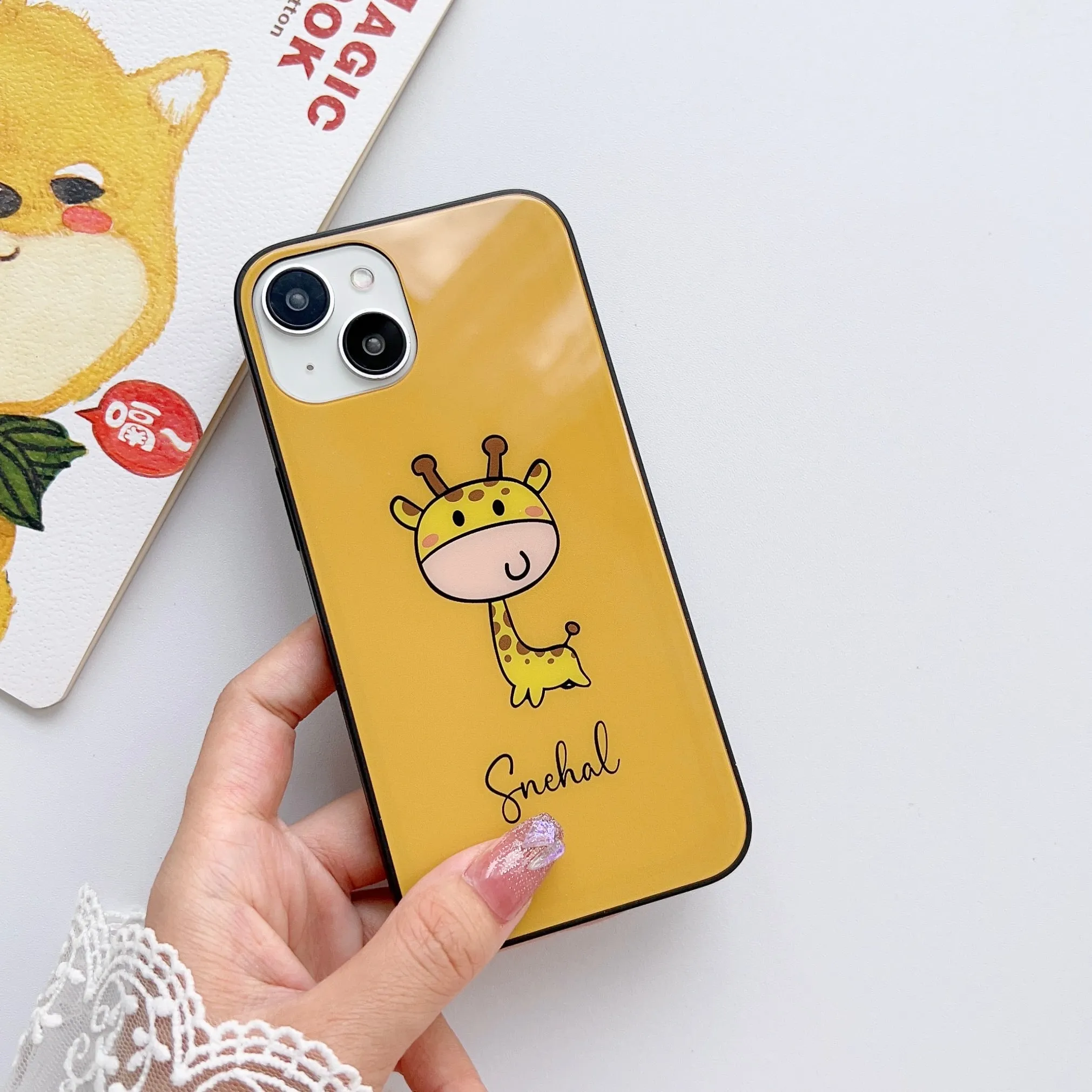 Cartoon Glass Phone Case