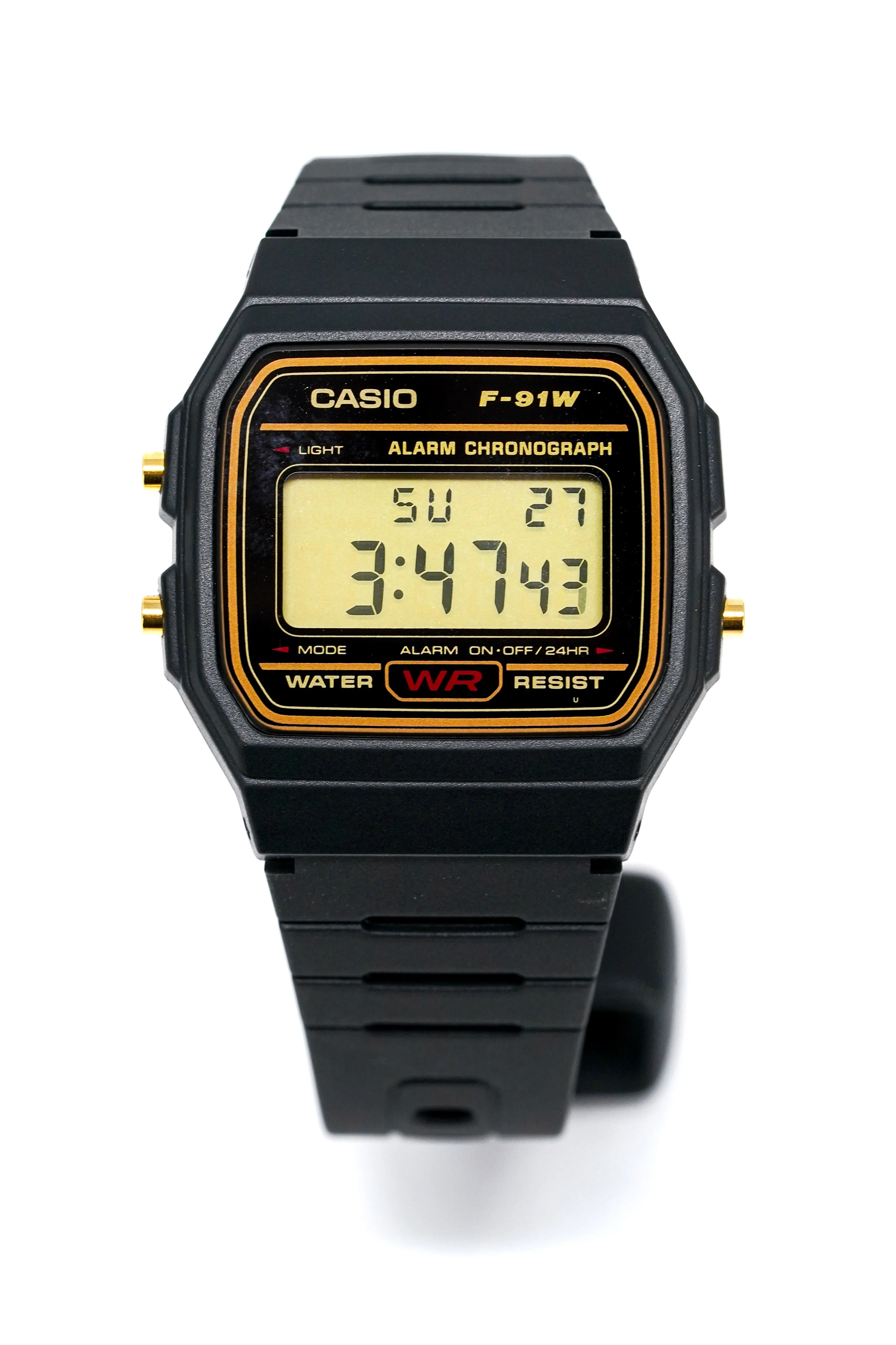 Casio Watch Classic Sports Digital Black/Gold F-91WG-9QDF