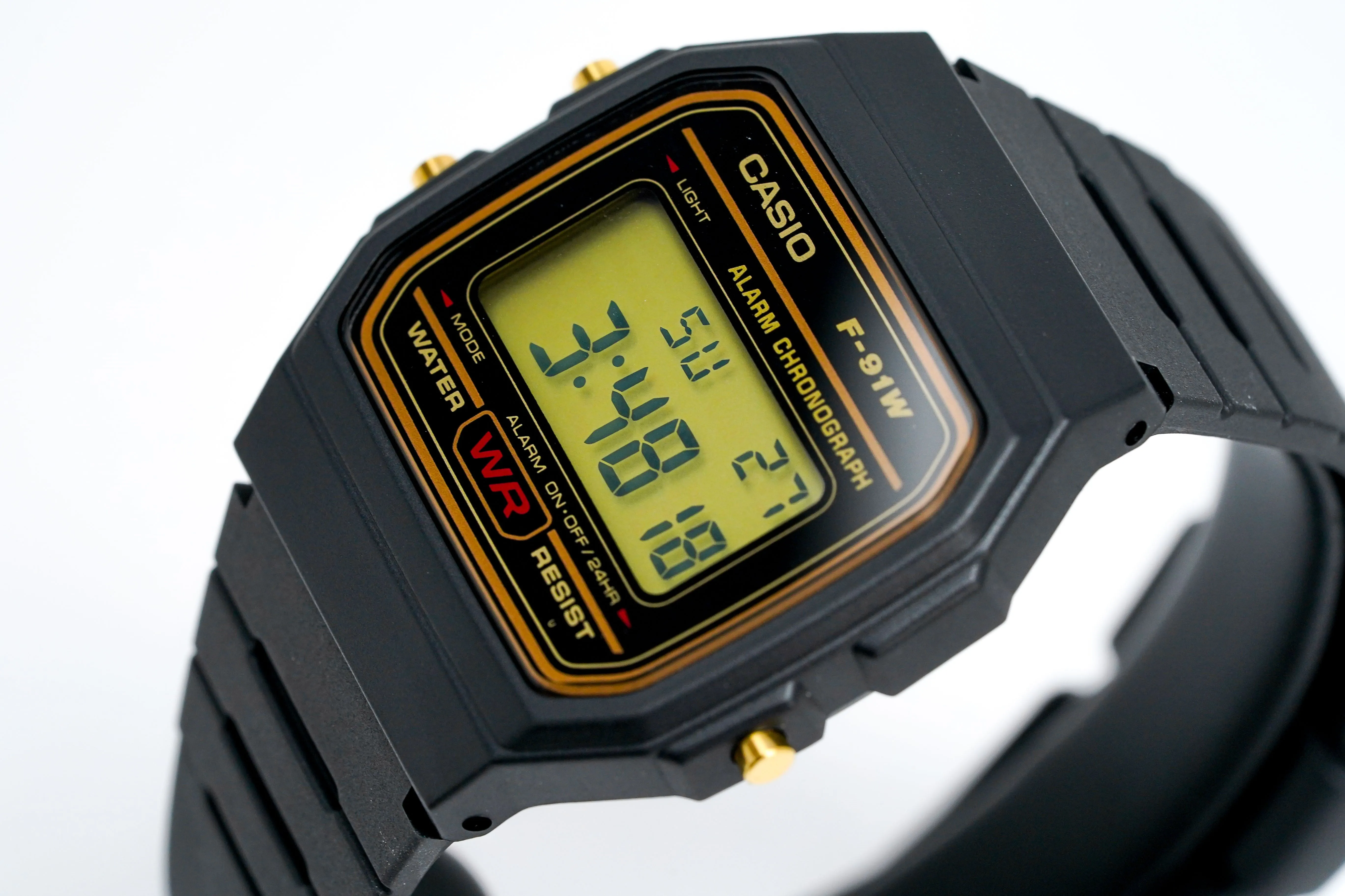 Casio Watch Classic Sports Digital Black/Gold F-91WG-9QDF