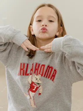 Children's OU Cartoon Mascot Gray Sweatshirt