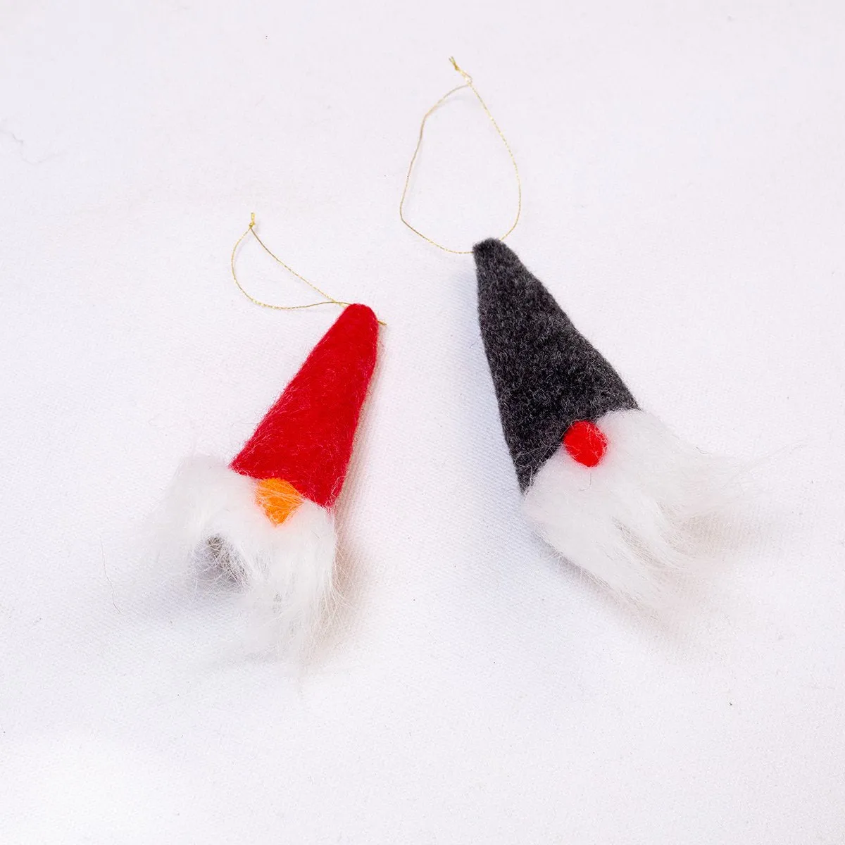 Christmas Gnome Tiny Ornaments in Handmade Felt