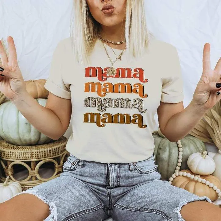 Cream Mama Retro Tee