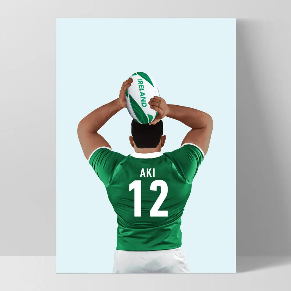 Custom Rugby Player - Art Print