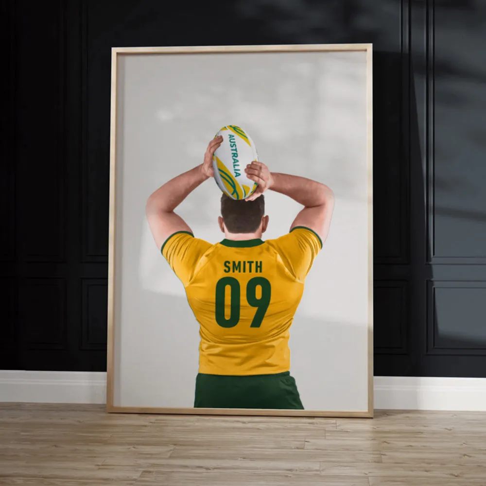 Custom Rugby Player - Art Print