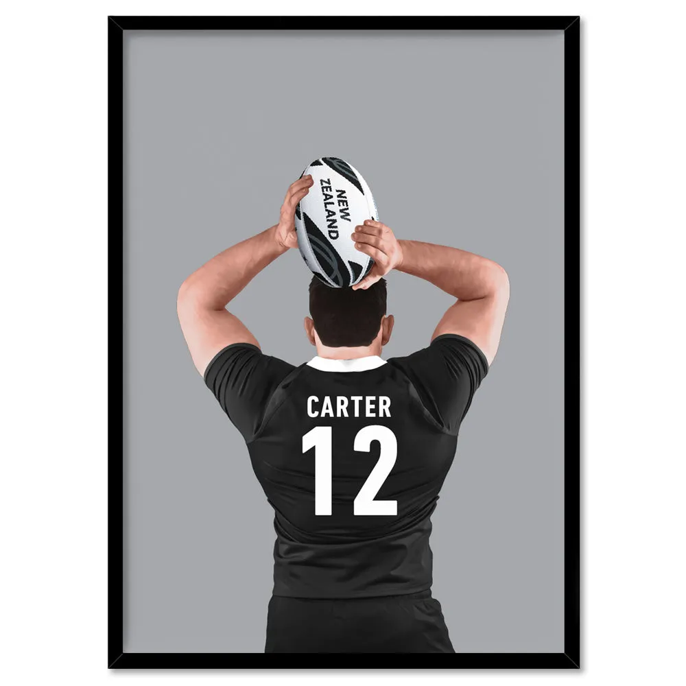 Custom Rugby Player - Art Print