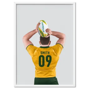 Custom Rugby Player - Art Print