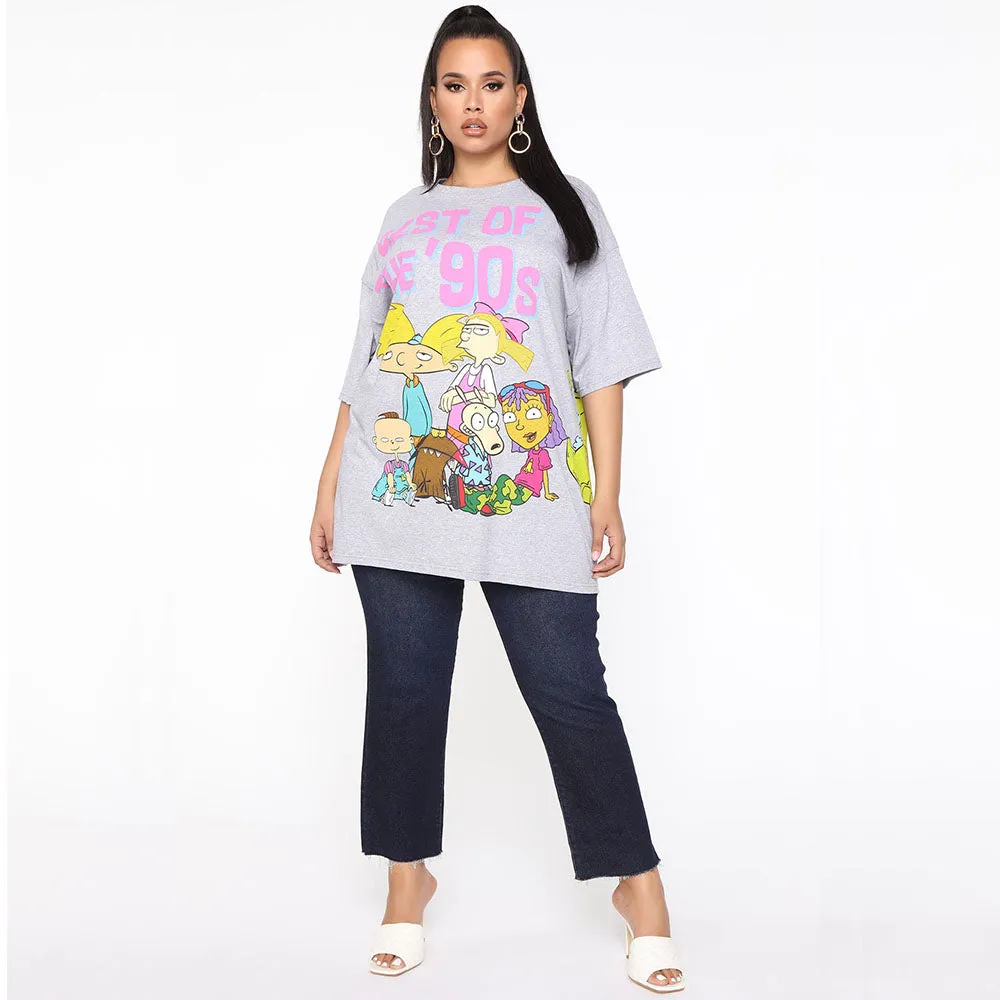 Cute Cartoon Print Tees