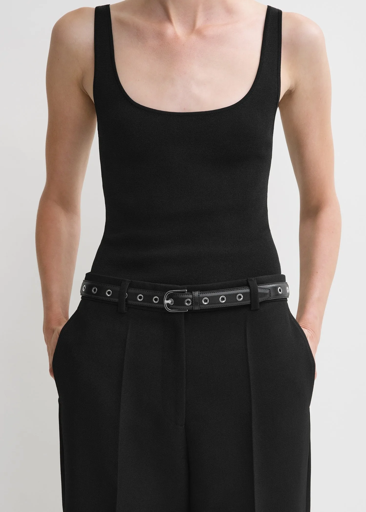 Eyelet belt black