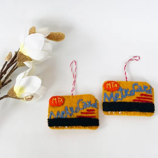 Felt Metro card Ornaments