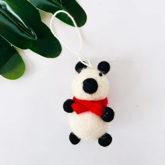 Felt Panda Ornaments