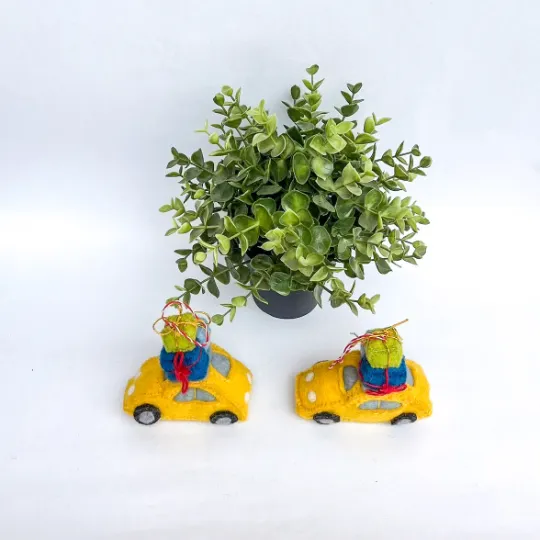 Felt Taxi Ornaments