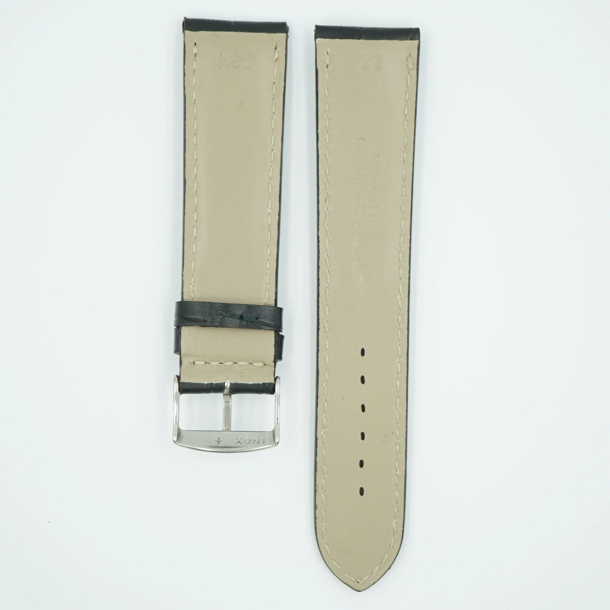 Florence Black Alligator Grain Leather Watch Band