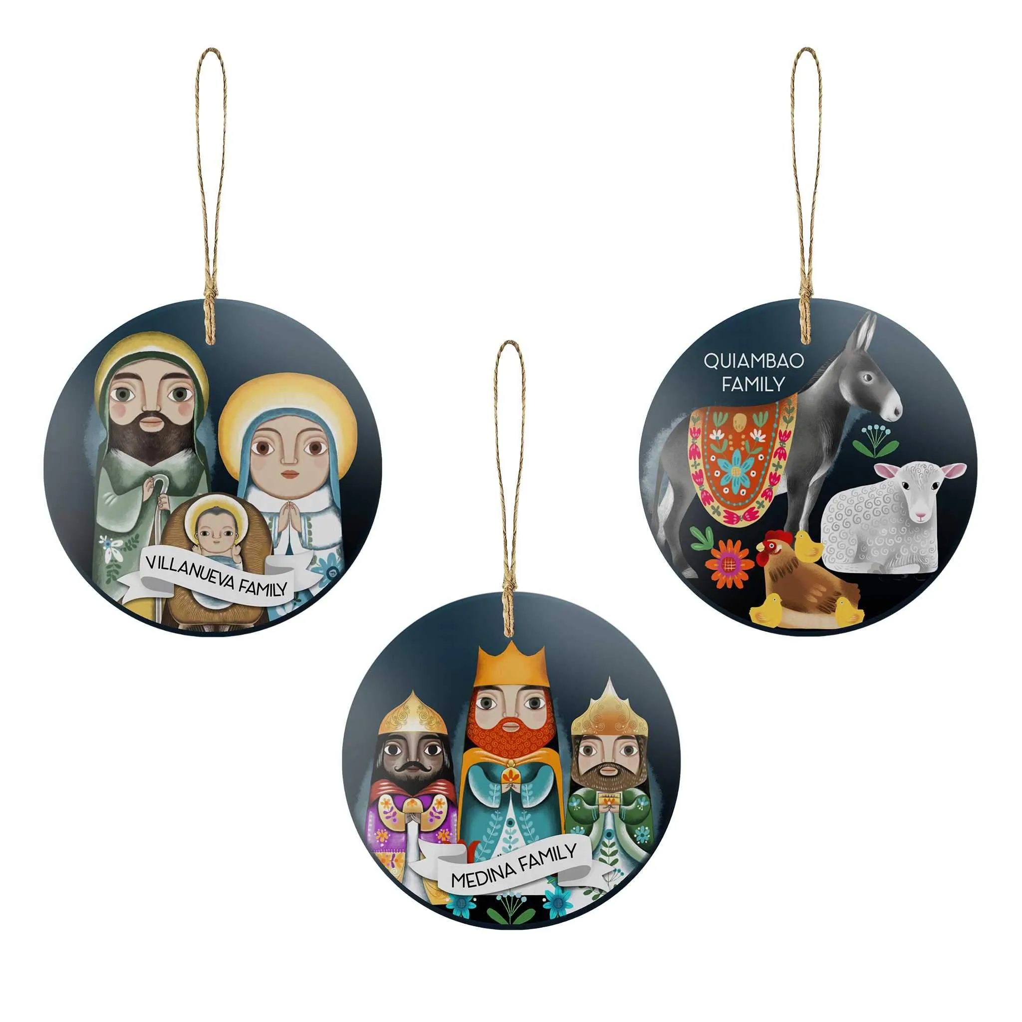 Gloria Nativity Ornaments