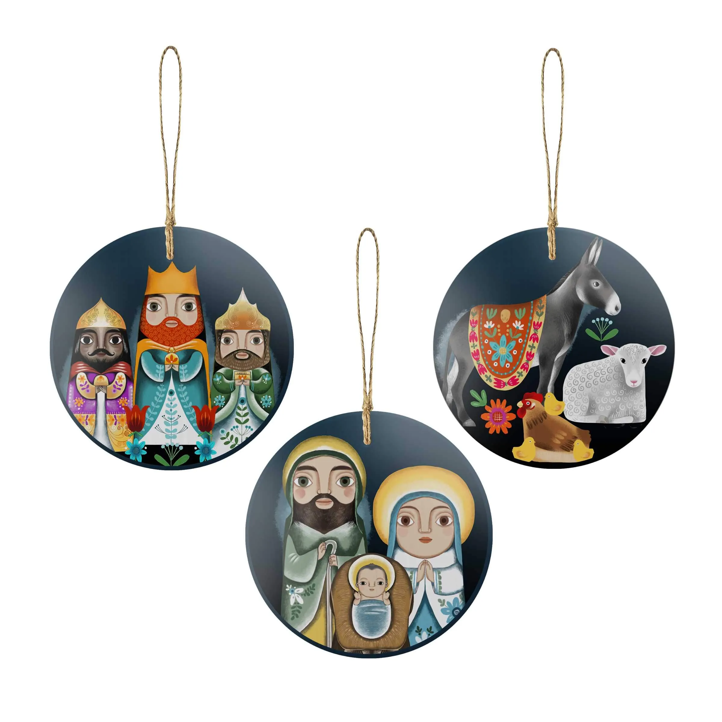 Gloria Nativity Ornaments