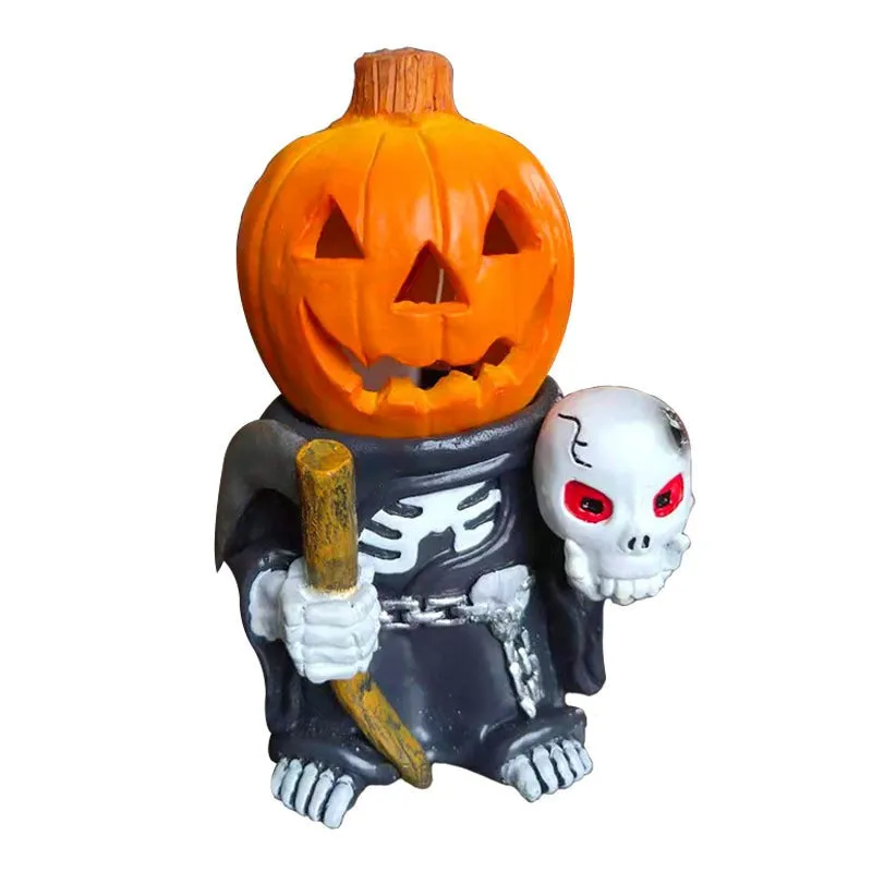 Halloween gift pumpkin knight garden ornaments