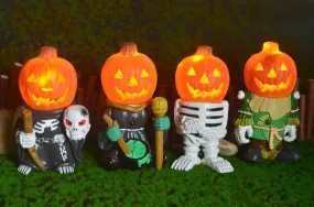 Halloween gift pumpkin knight garden ornaments