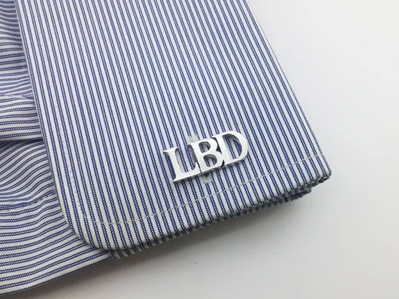 Initials Cufflinks, Personalized Cuff Links, Groomsmen gifts, Groom Wedding Cufflinks, Father's Day, Gift For Him, Cufflink