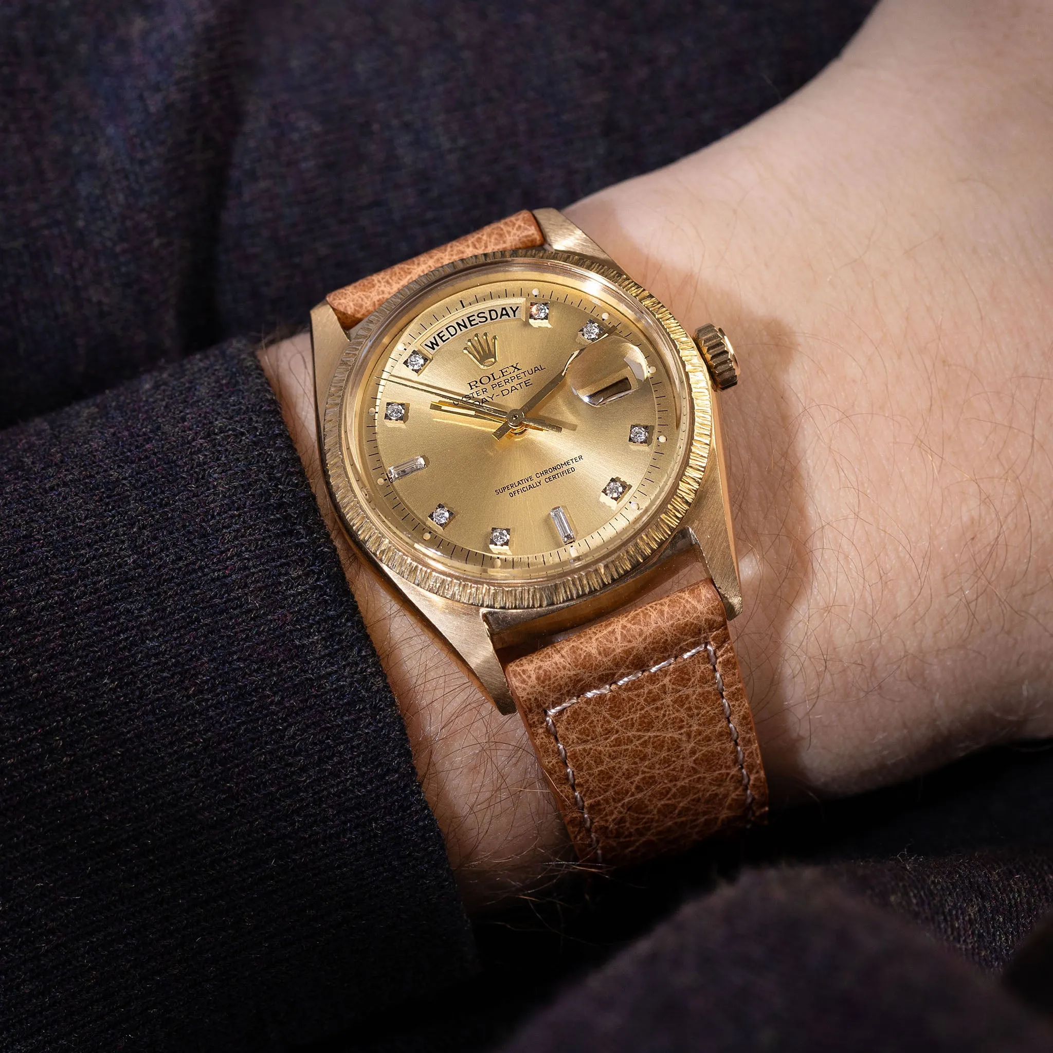 Kansas Brown Boxed Leather Watch Strap