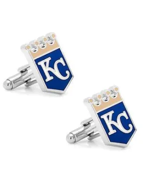 Kansas City Royals Cufflinks - Enamel Detail - Bullet Back