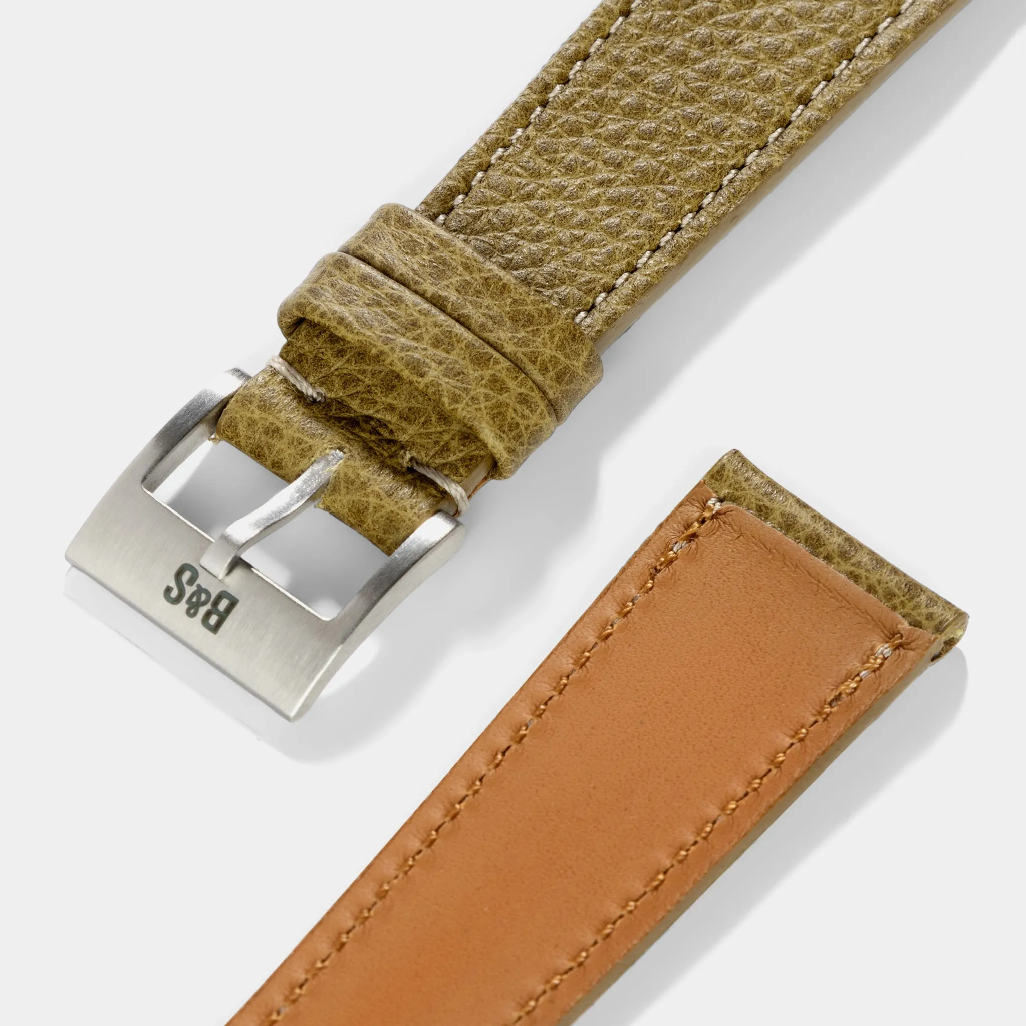 Kansas Green Leather Watch Strap